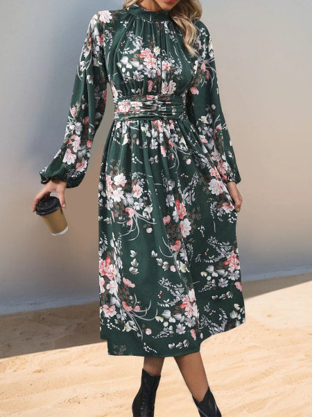 Autumn Floral Long Sleeve Dress - Image 3