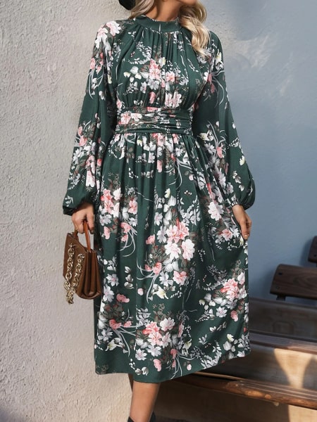 Alternative view of Autumn Floral Long Sleeve Dress