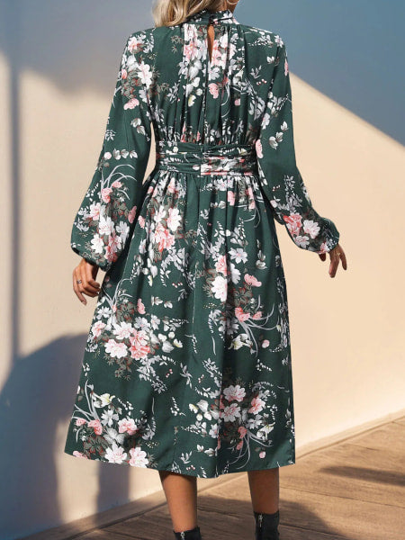 Autumn Floral Long Sleeve Dress - Image 4