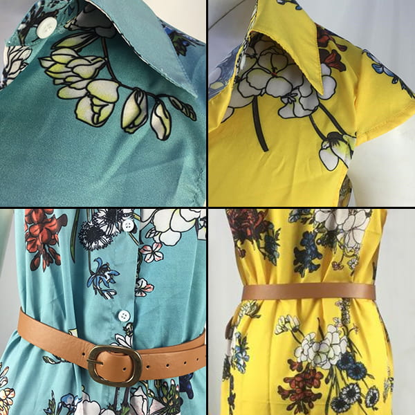 Belted Long Floral Dress - Image 3