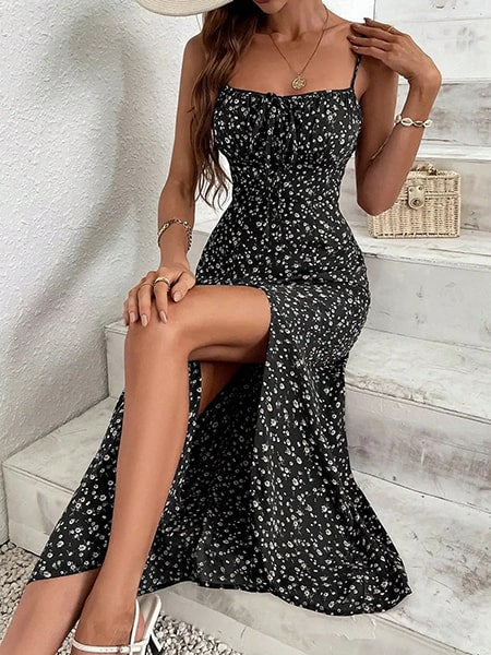 Alternative view of Black Floral Dress For Wedding