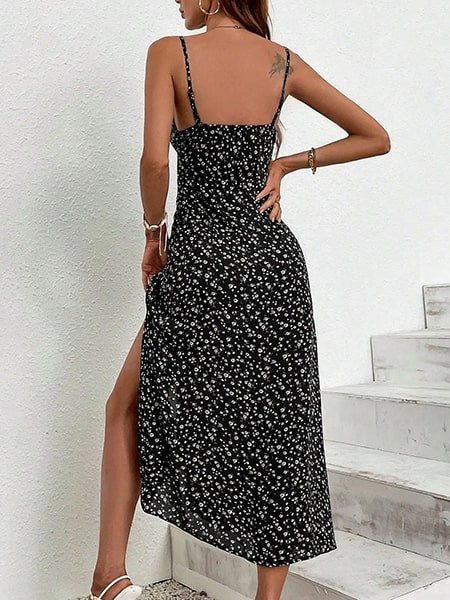 Black Floral Dress For Wedding - Image 4