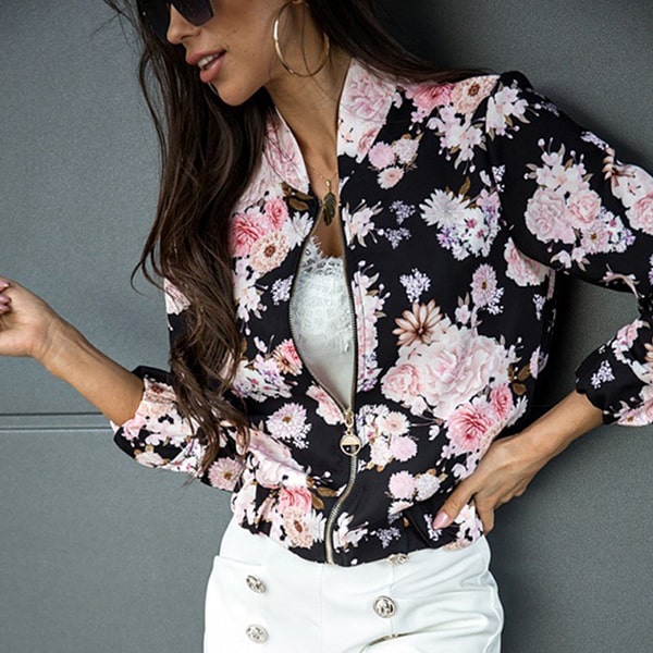 Black Floral Jacket