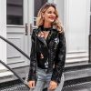 Black Floral Leather Jacket