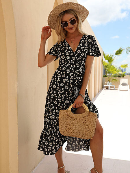 Alternative view of Black Floral Maxi Dress