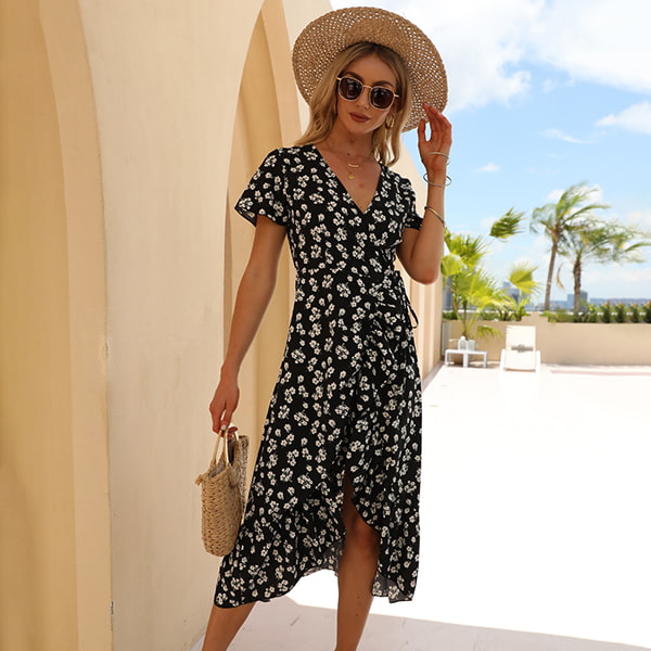 Black Floral Maxi Dress