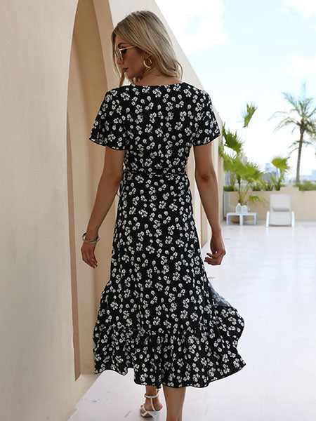 Black Floral Maxi Dress - Image 4