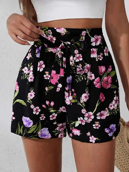 Black Floral Shorts - Image 4