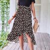 Black Floral Skirt Long