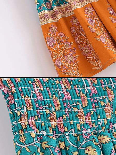 Alternative view of Blue And Orange Floral Skirt
