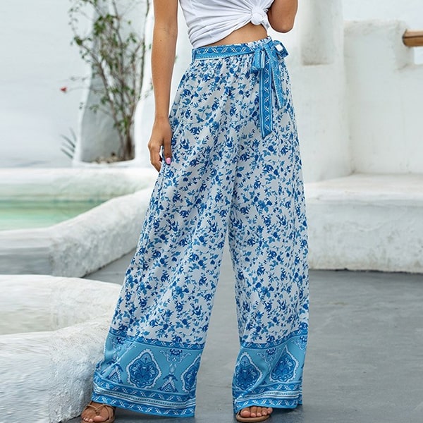 Blue Floral Pants - Image 5