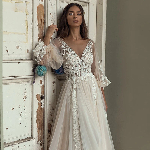 Alternative view of Bohemian Floral Wedding Dress