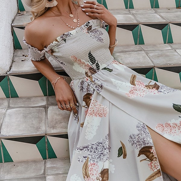 Bohemian Long Dress Floral - Image 6