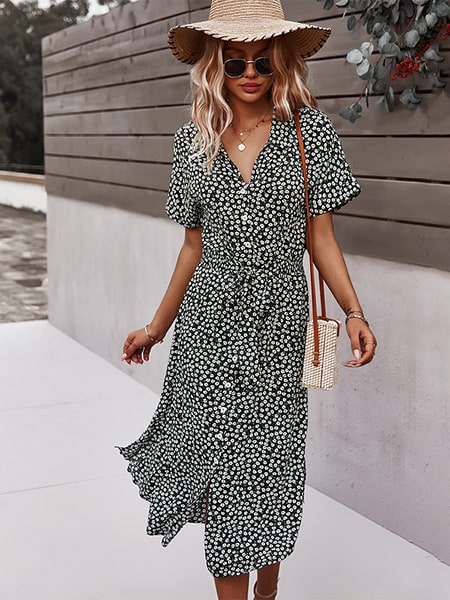 Bohemian Midi Dress - Image 3