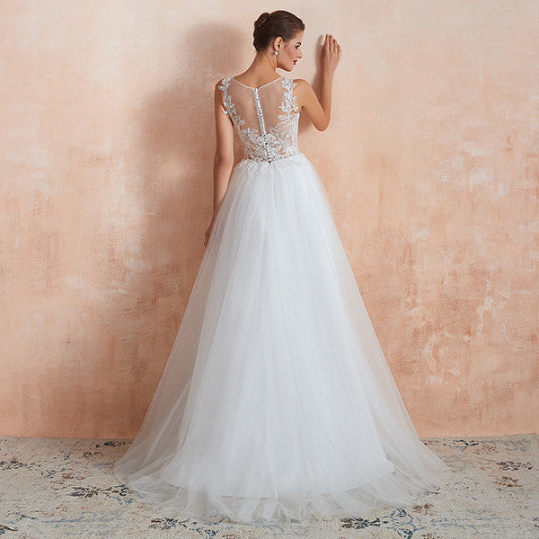 Boho Floral Wedding Dress - Image 4
