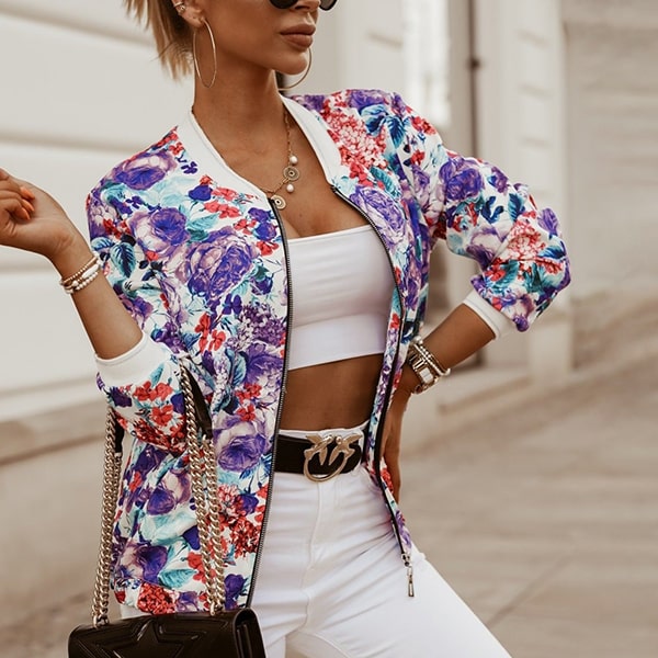 Casual Floral Jacket - Image 3