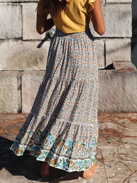 Alternative view of Colorful Floral Skirt