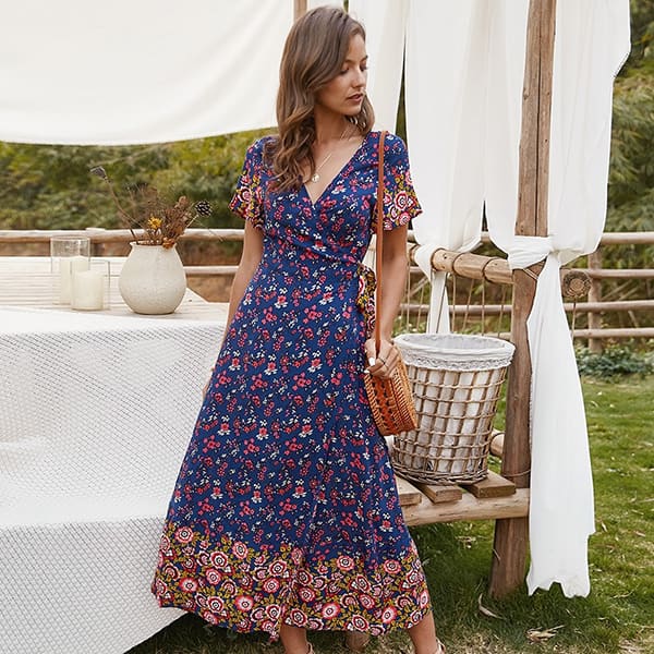 Cotton Floral Long Dress