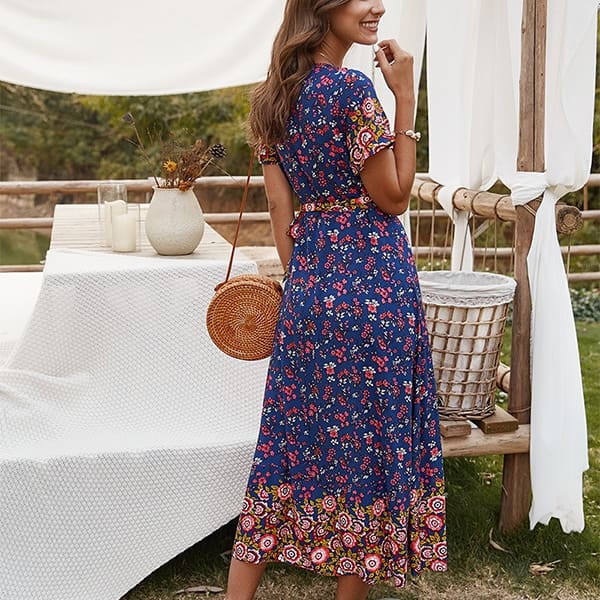 Cotton Floral Long Dress - Image 5