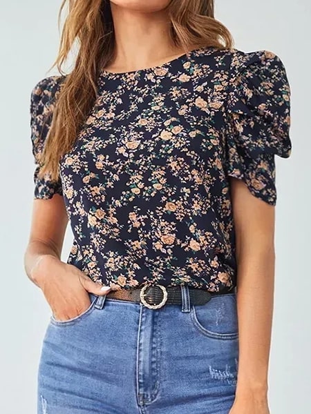 Alternative view of Dark Floral Blouse