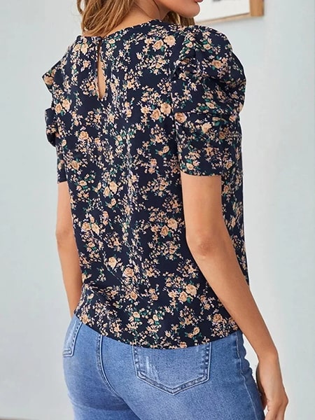 Dark Floral Blouse - Image 4