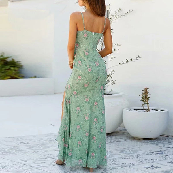 Draped Floral Dress - Image 3