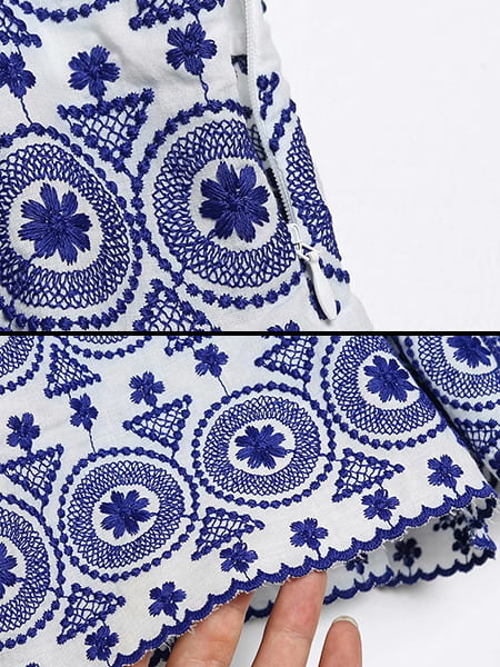 Embroidered Floral Shorts - Image 4