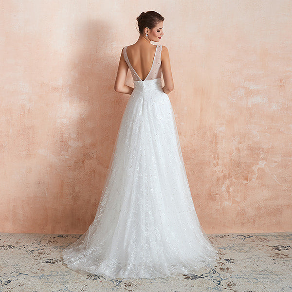 Empire Waist Floral Wedding Dress - Image 4