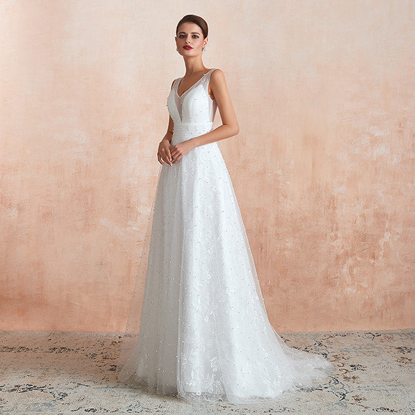 Empire Waist Floral Wedding Dress - Image 3