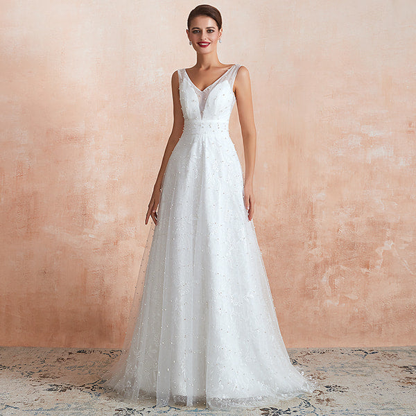 Empire Waist Floral Wedding Dress