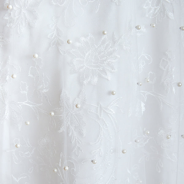 Empire Waist Floral Wedding Dress - Image 5