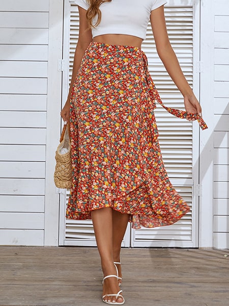Alternative view of Floral Beach Skirt