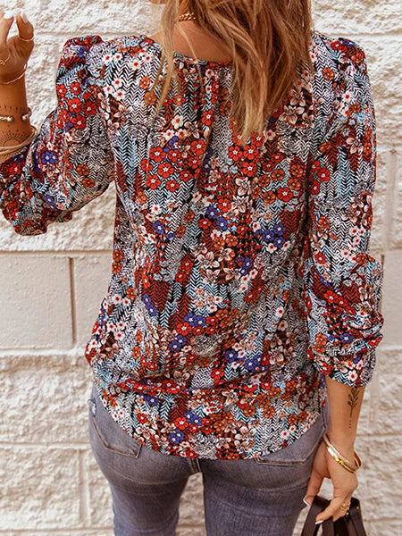Alternative view of Floral Blouse With Bow