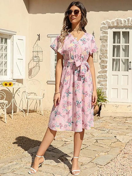 Alternative view of Floral Bridesmaid Dresses Long