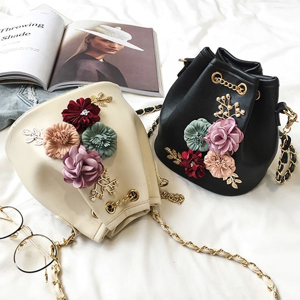Floral Bucket Bag - Image 4