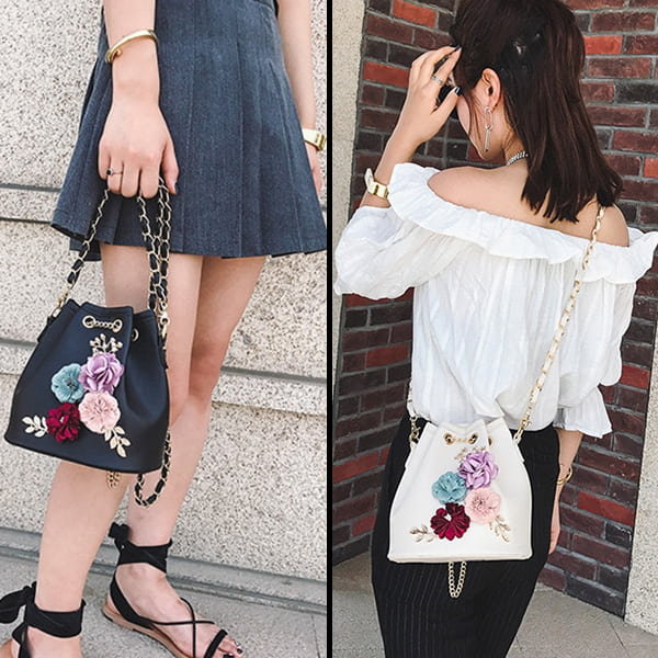 Floral Bucket Bag - Image 3