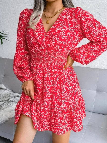 Alternative view of Floral Chiffon Dress Short