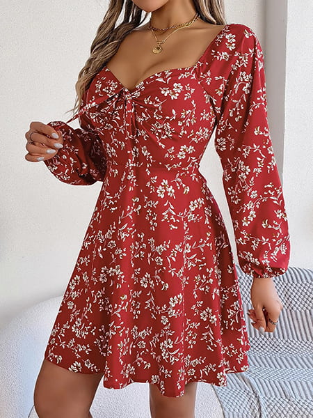 Alternative view of Floral Cocktail Wedding Dress