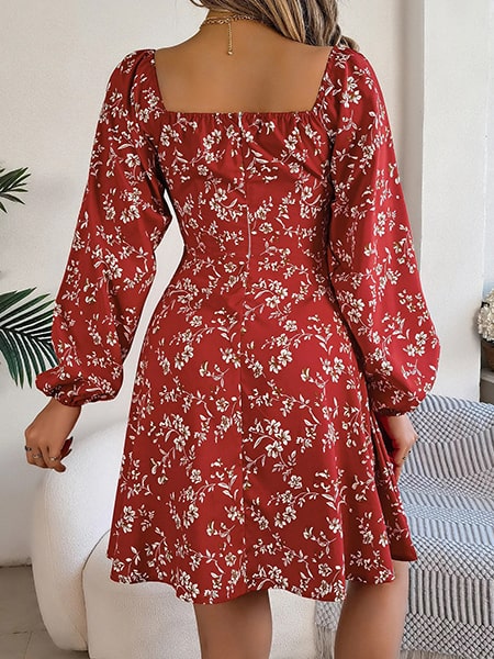 Floral Cocktail Wedding Dress - Image 4