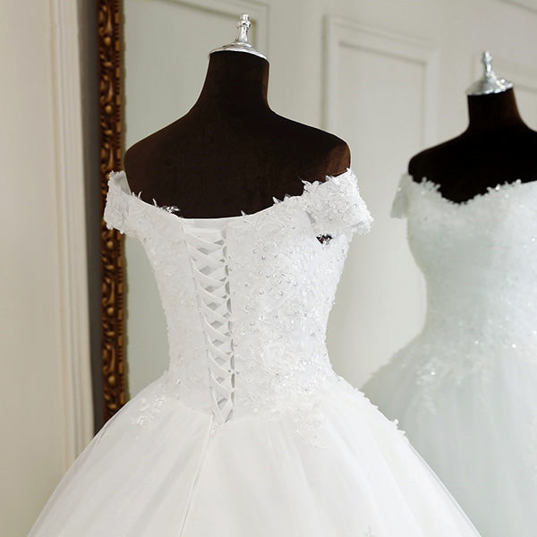 Floral Corset Wedding Dress - Image 4