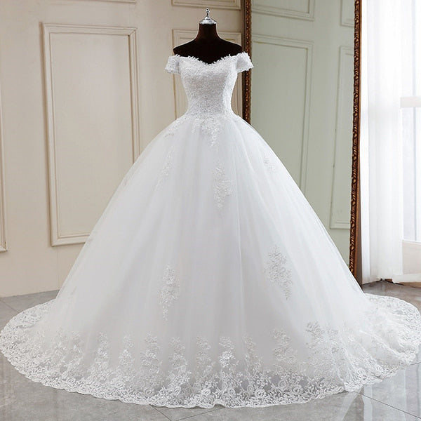 Floral Corset Wedding Dress