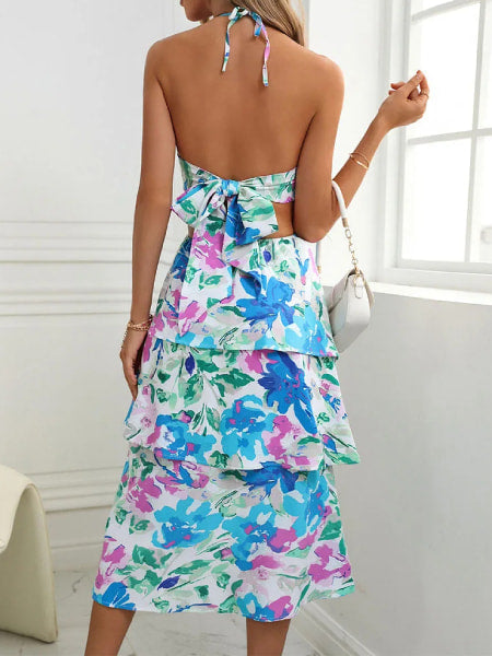 Floral Cross-back Dress - Image 4
