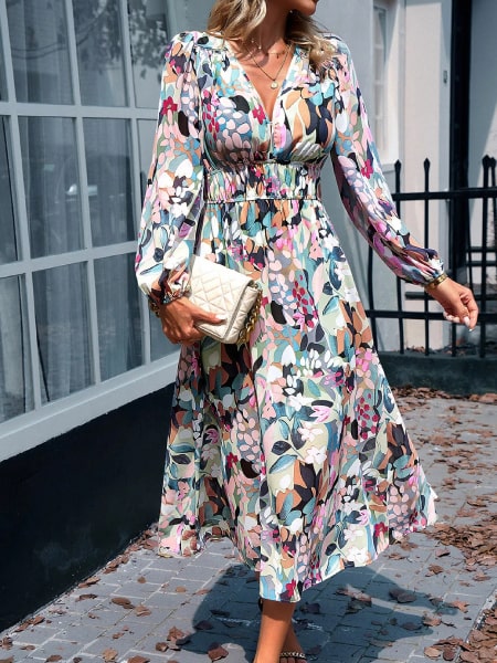 Alternative view of Floral Dress Long Sleeves