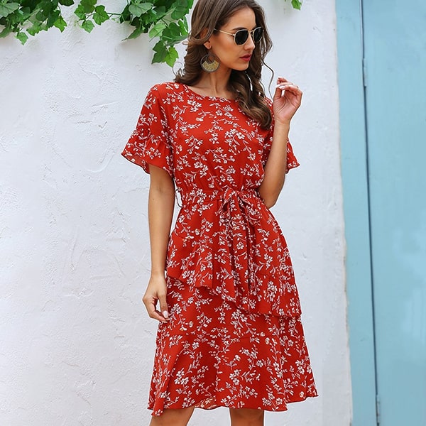 Floral Dress Summer Wedding - Image 4