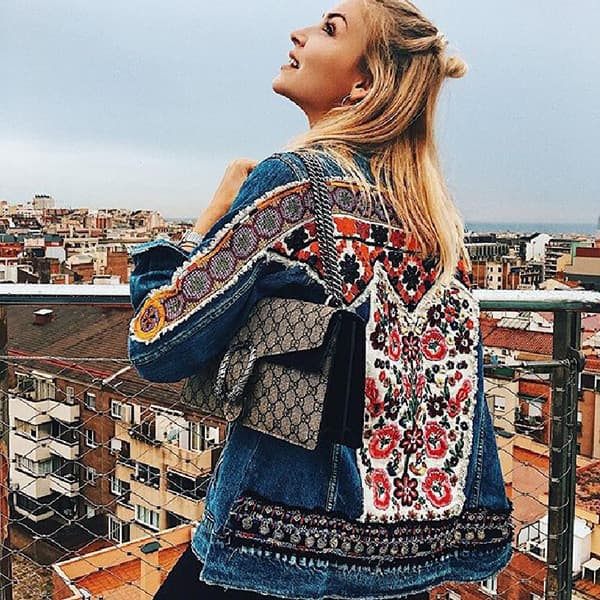 Floral Embroidered Denim Jacket