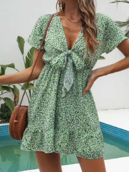 Alternative view of Floral Embroidered Dress Short