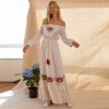 Floral Embroidered Long Dress