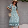 Floral Embroidered Long Dresses