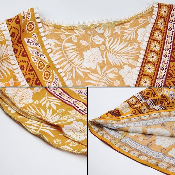 Floral Embroidered Long Dresses - Image 7
