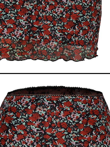 Floral Fitted Skirt - Image 4